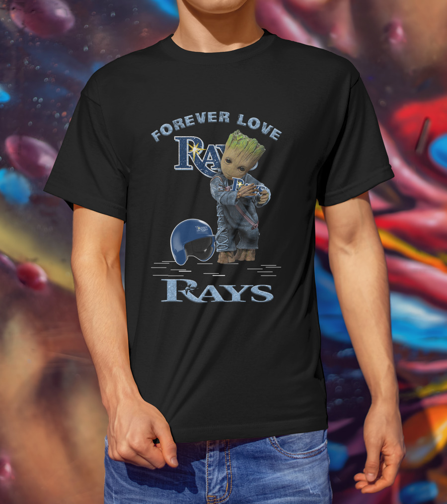 Forever Love Tampa Bay Rays MLB Fans Groot Baseball Enthusiast T-Shirt