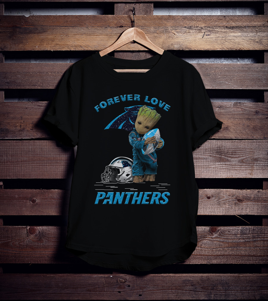 Forever Love Panthers Groot Football Helmet T-Shirt