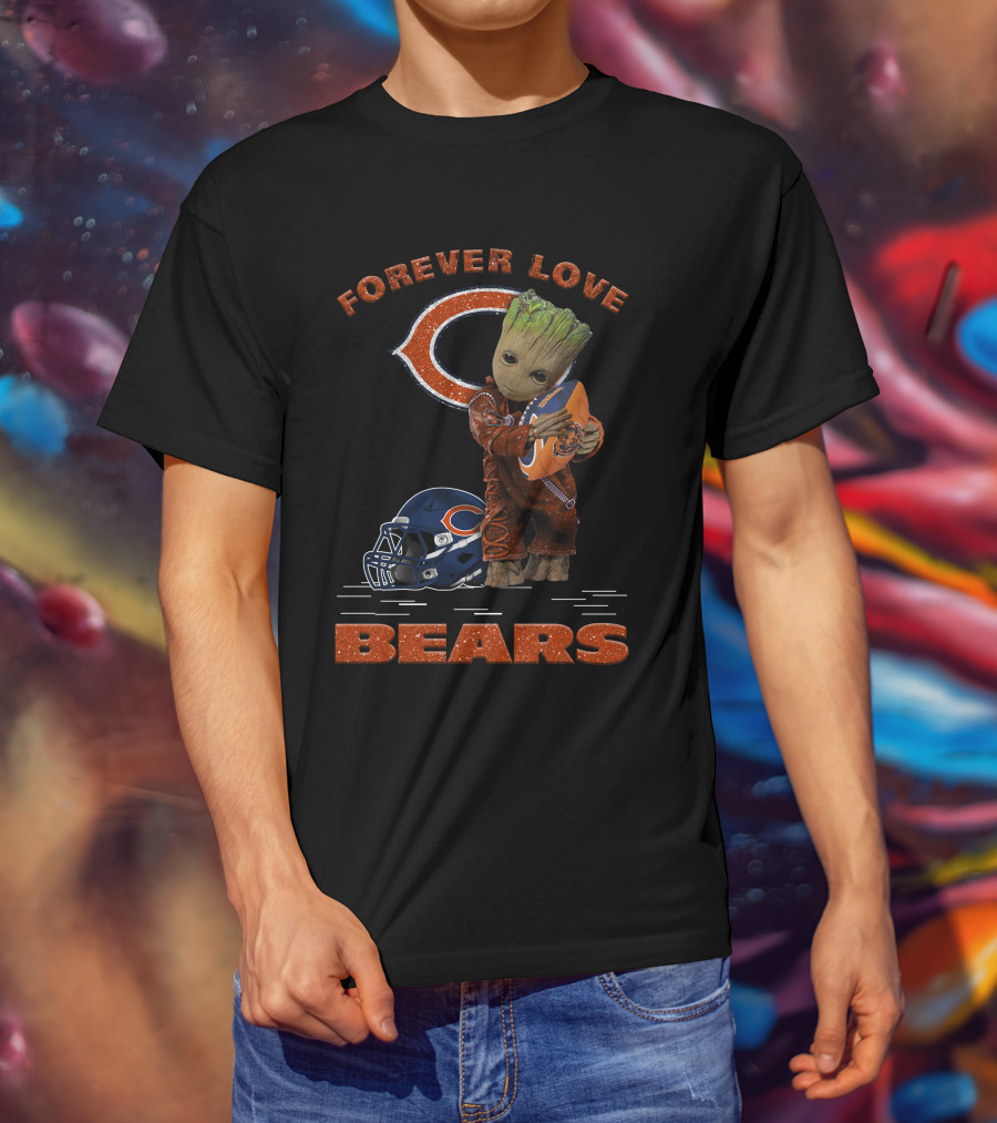 Forever Love Bears Groot Football Fan T-Shirt