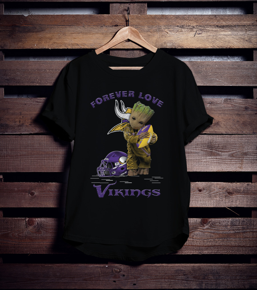 Forever Love Vikings Groot Football Fan T-Shirt