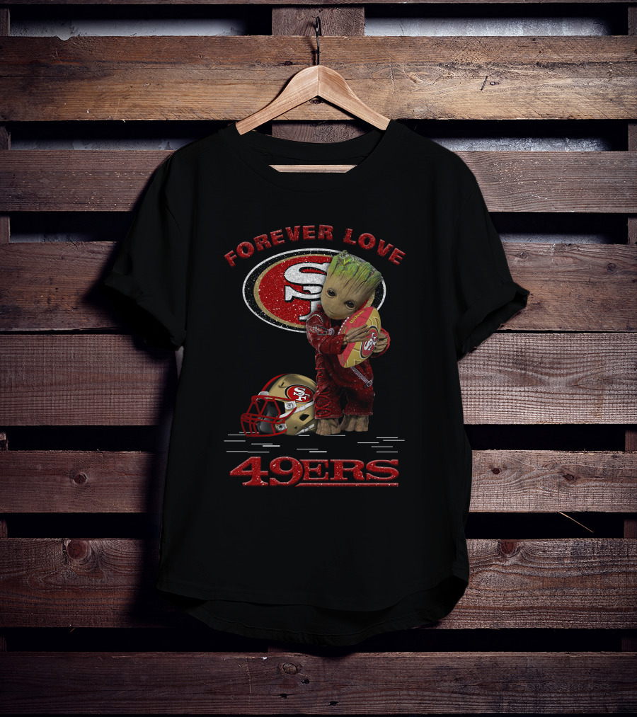 Forever Love 49ers Groot San Francisco Football Heart T-Shirt