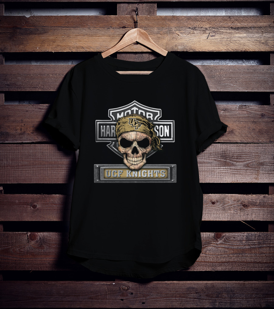 Ucf Knights Skull Dh 91 Hd Ncaa Motor Harley Davidson T-Shirt