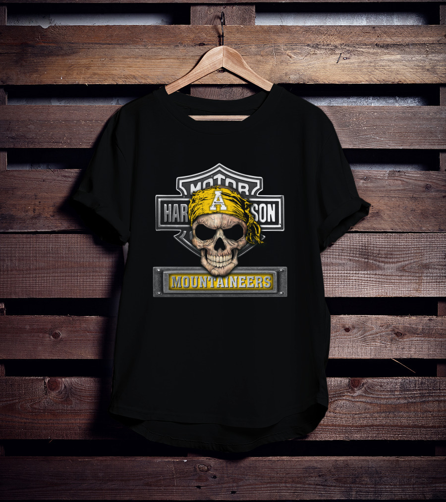 Harley Davidson Skull A Bandana Mountaineers T-Shirt