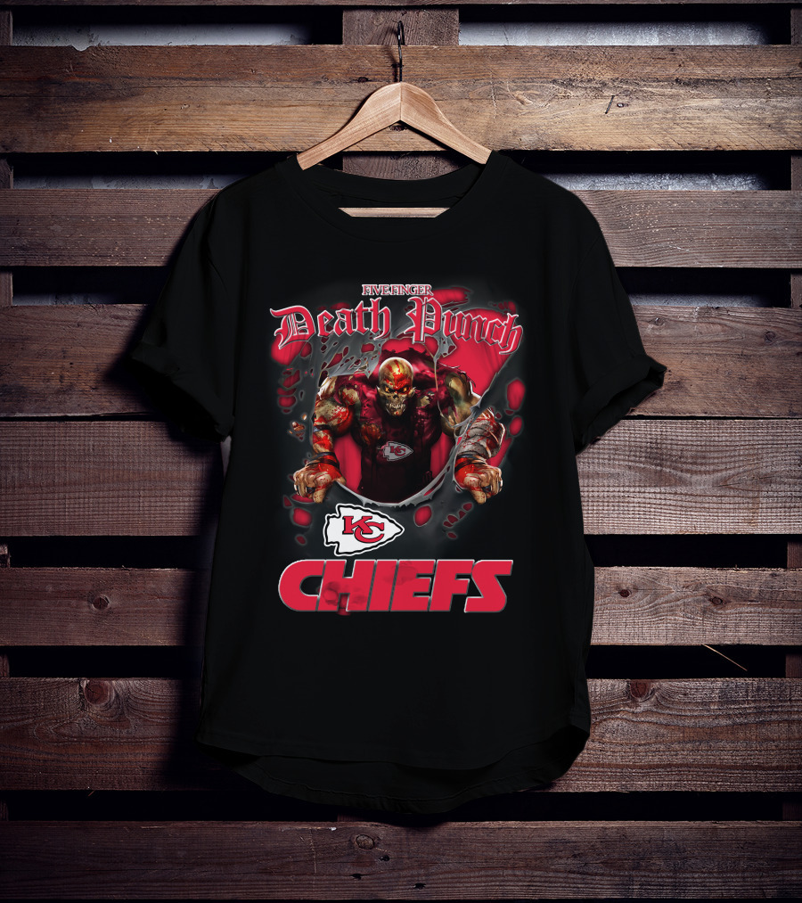 Five Finger Death Punch Kansas City Chiefs Nfl Football Fans Chiefs T-Shirt