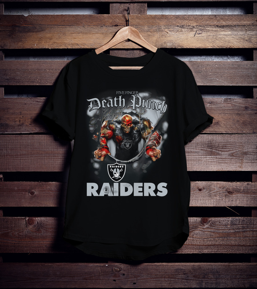 Five Finger Death Punch Raiders Las Vegas Nfl Football Fans T-Shirt