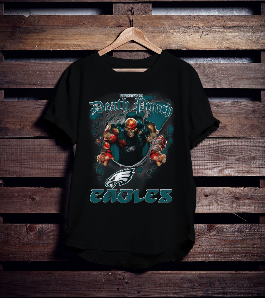 Five Finger Death Punch Philadelphia Eagles Nfl Fans T-Shirt