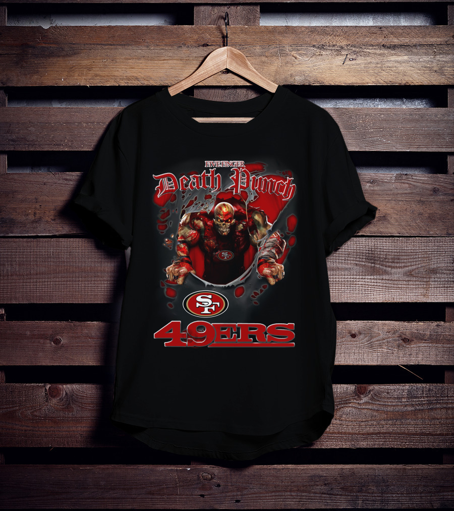 Five Finger Death Punch San Francisco 49ers Sf Nfl Football Fans T-Shirt