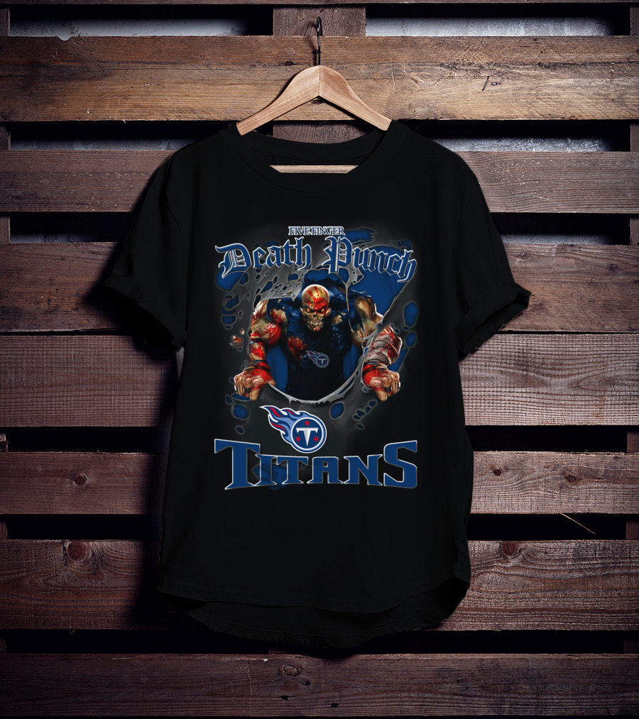 Five Finger Death Punch Tennessee Titans Nfl Football Fans T-Shirt