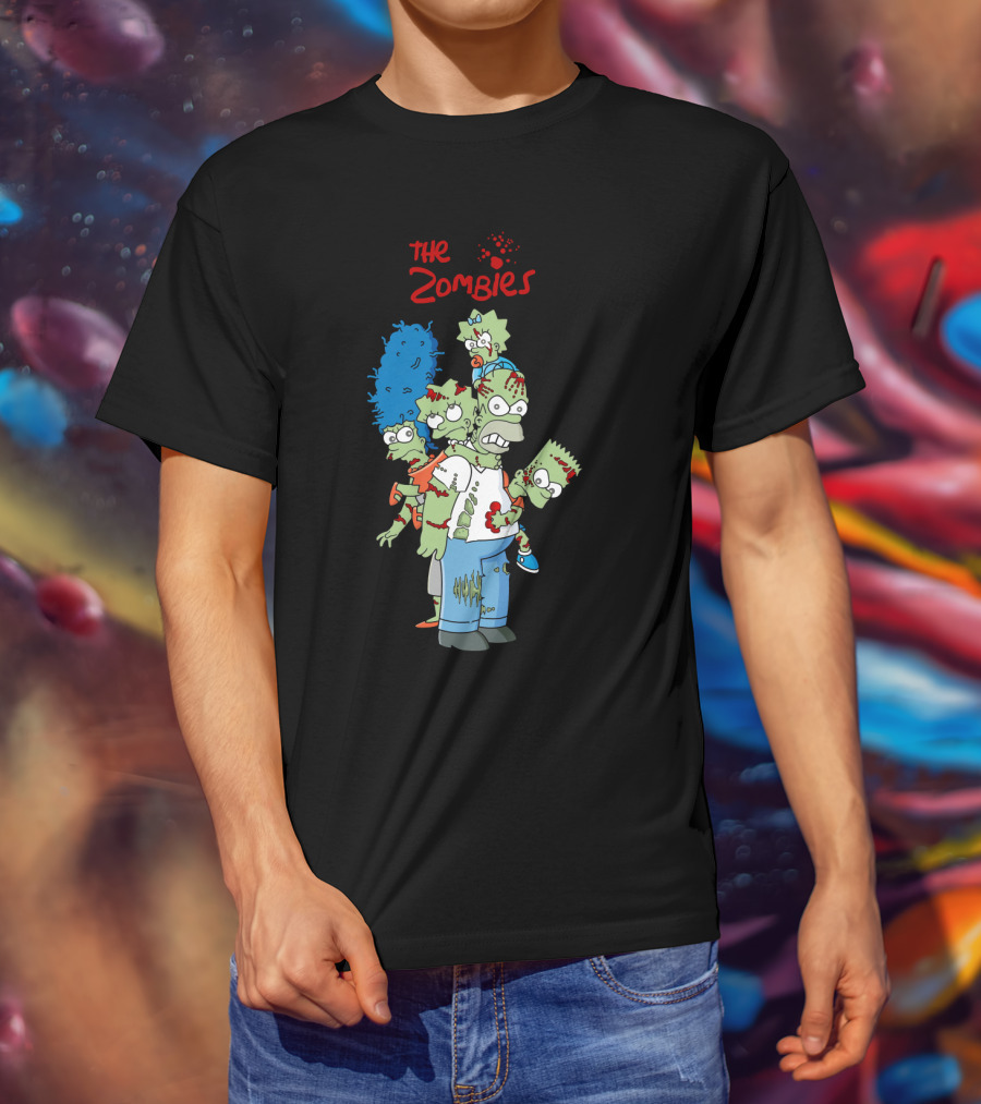 The Zoombies Family Parody Undead Springfield Icons T-Shirt