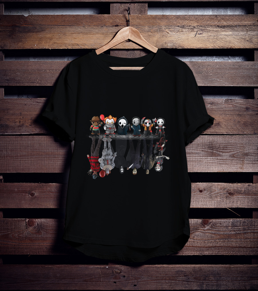 Villian Collection Horror Characters Cartoon Reflection T-Shirt