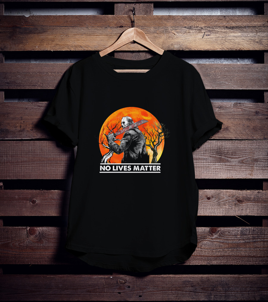 Jason Voorhees Horror No Lives Matter Halloween Moon Baseball Bat T-Shirt