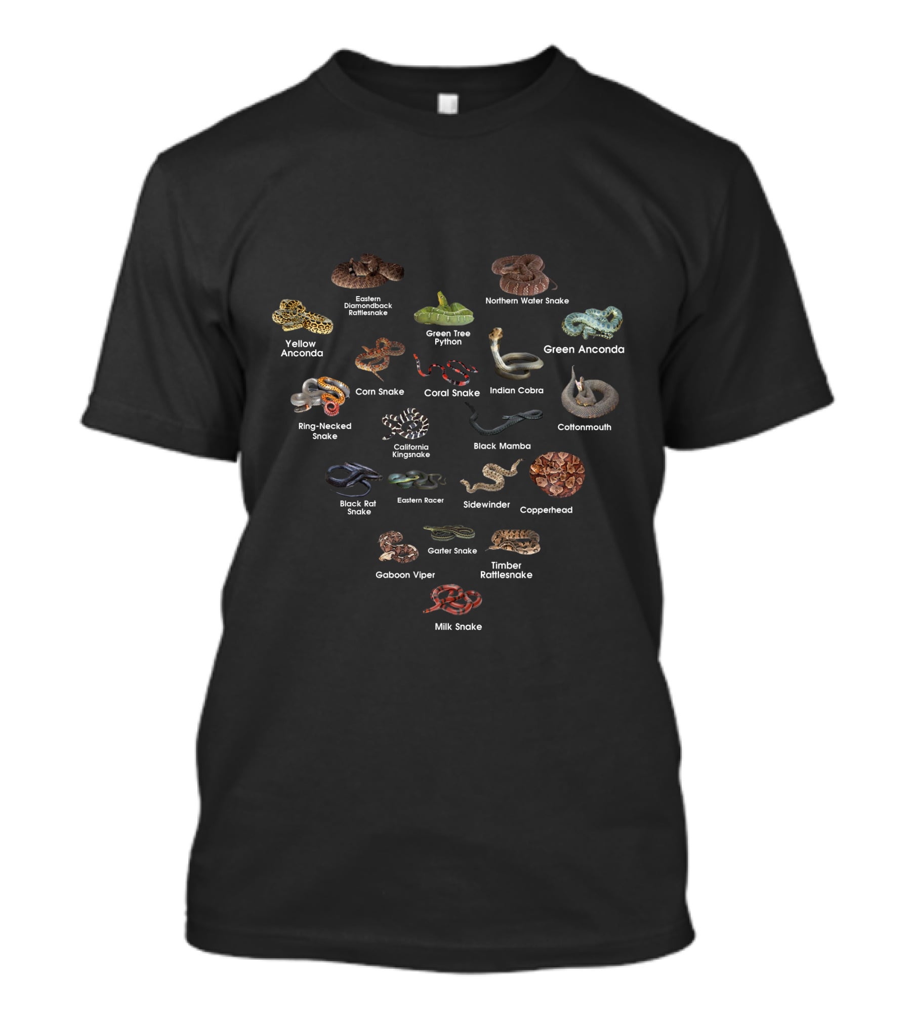 Yellow Anaconda Green Anaconda Northern Water Snake Corn Snake Timber Rattlesnake T-Shirt