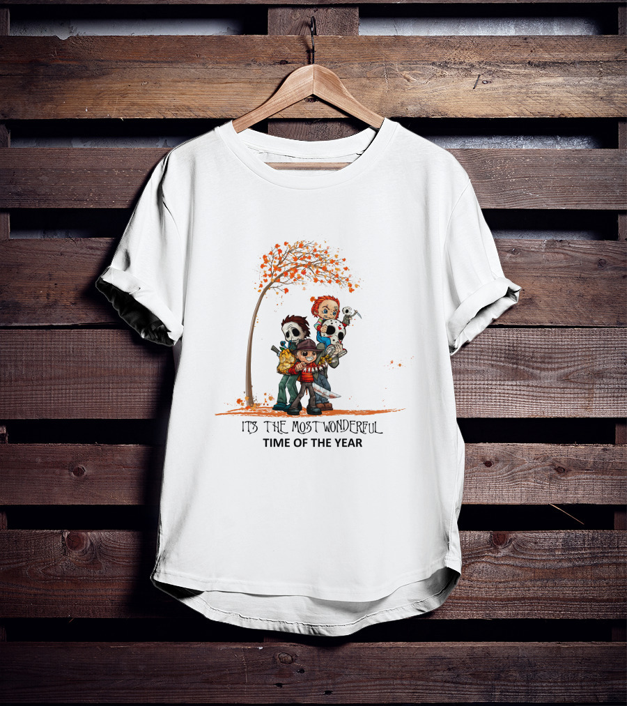 It's The Most Wonderful Time Of The Year With Halloween Horror Icons T-Shirt