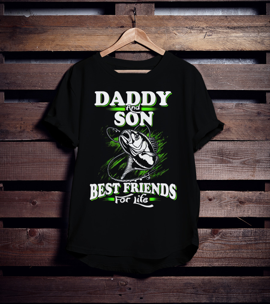 Daddy And Son Best Friends For Life Fishing Adventure T-Shirt