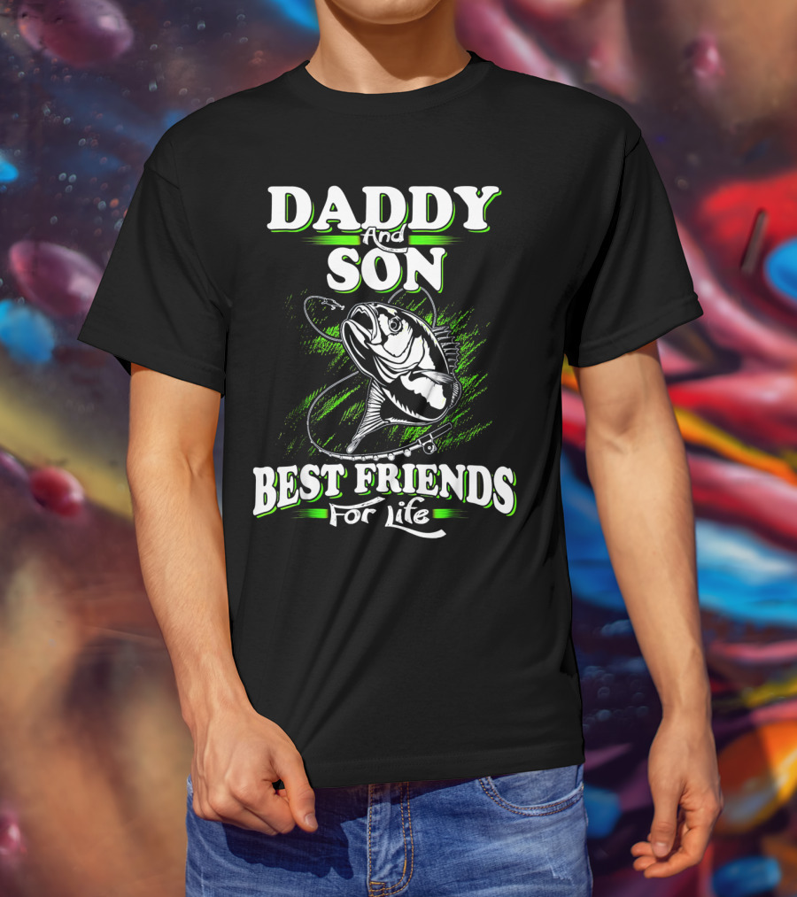 Daddy And Son Best Friends For Life Fishing Adventure T-Shirt