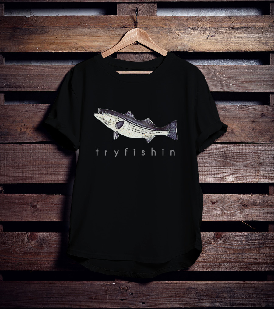 Try Fishin Atlantic Striped Bass T-Shirt