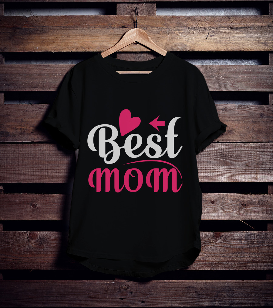 Best Mom Heart Arrow T-Shirt