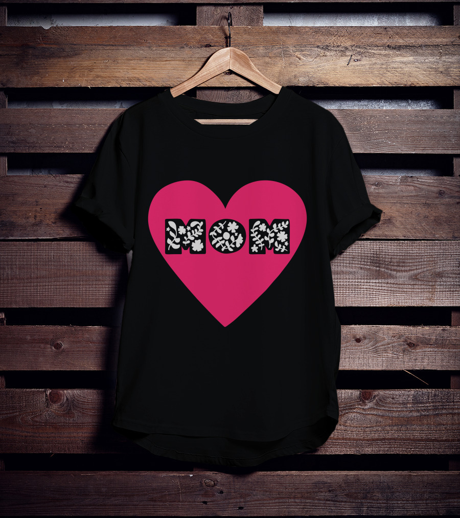 MOM Floral Heart T-Shirt
