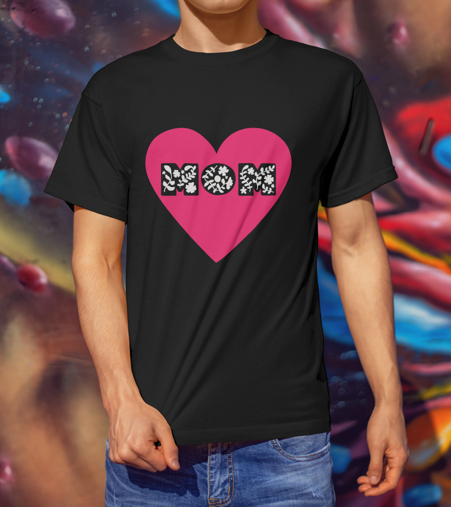 MOM Floral Heart T-Shirt