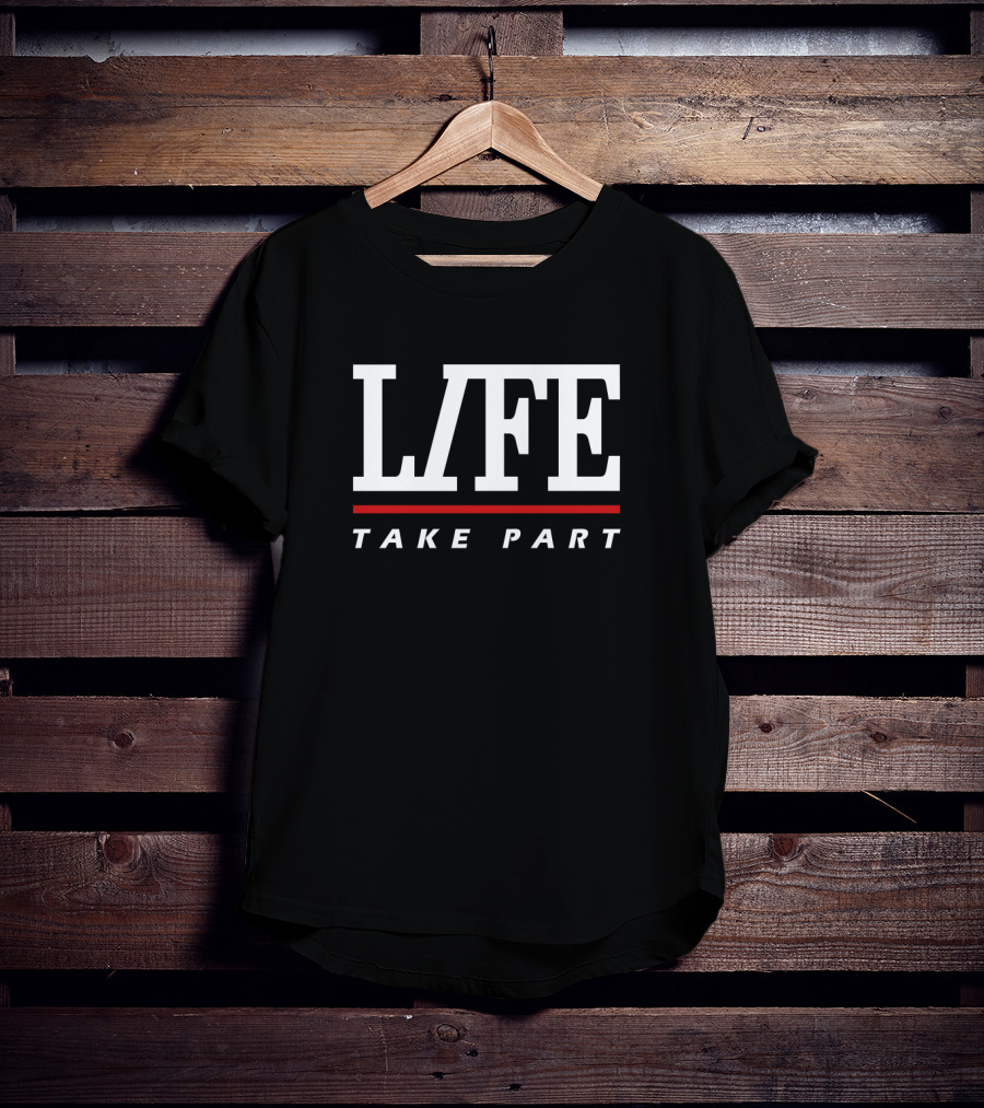 LIFE Take Part Bold Red Line T-Shirt