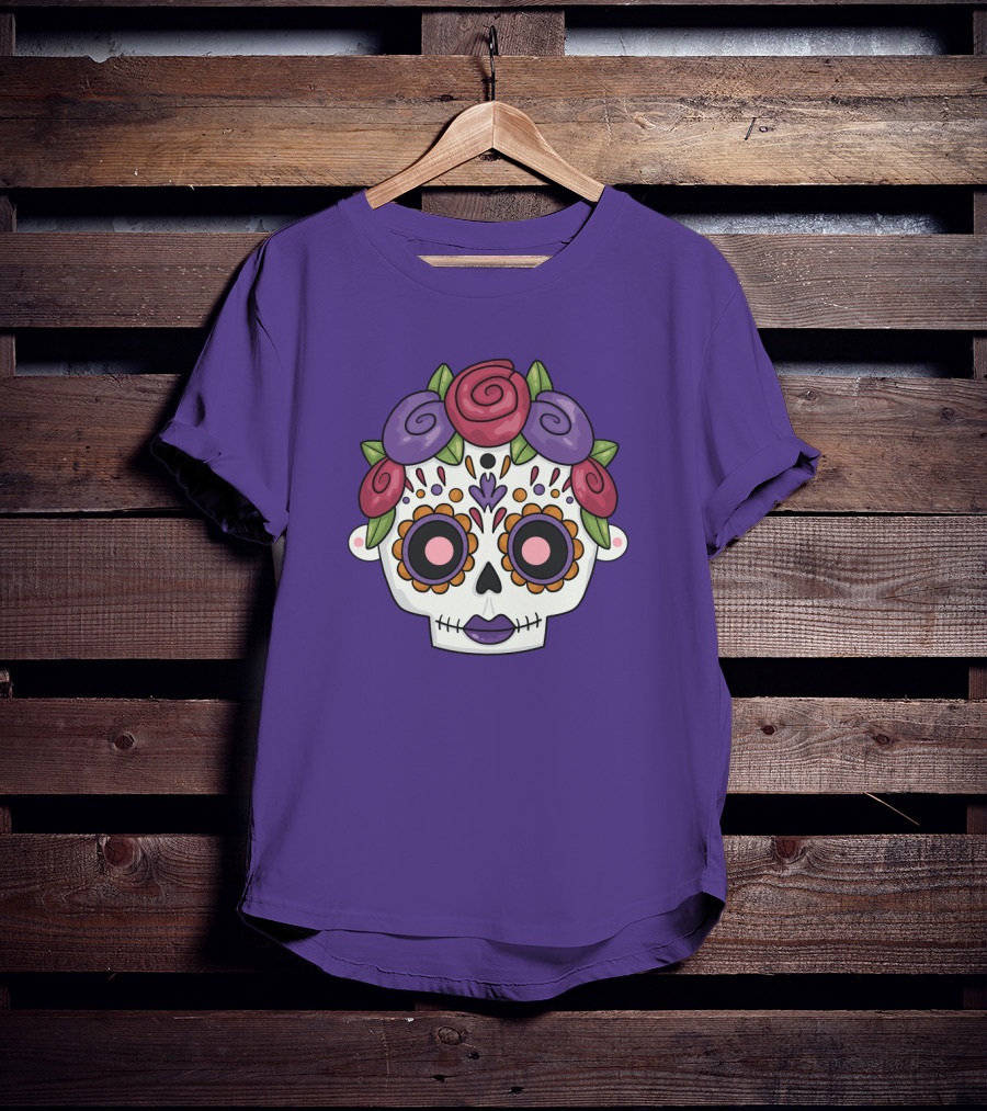 My Style My Hair Sugar Skull Rose Flower T-Shirt