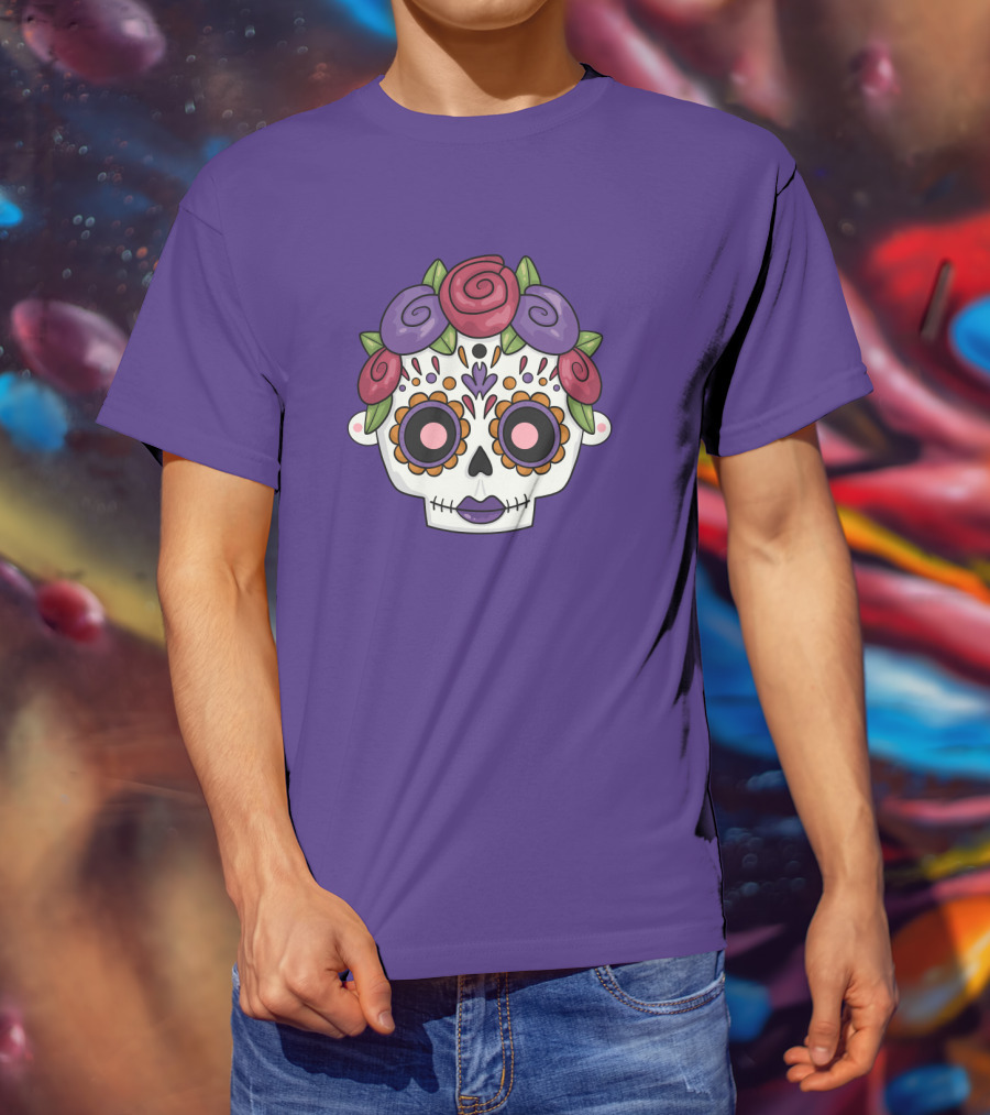 My Style My Hair Sugar Skull Rose Flower T-Shirt