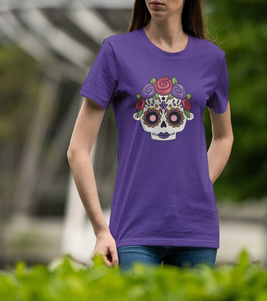 My Style My Hair Sugar Skull Rose Flower T-Shirt