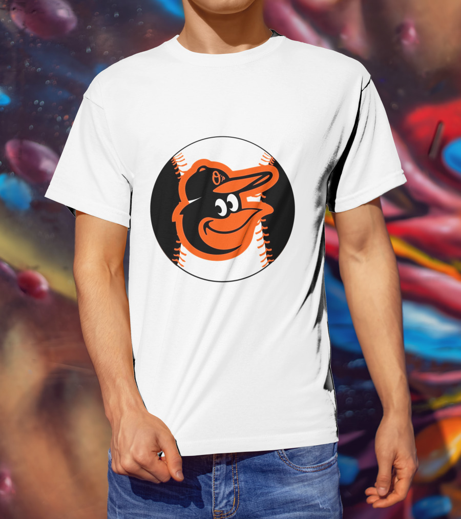 Orioles Baseball Logo Hot Dog Race Fun T-Shirt