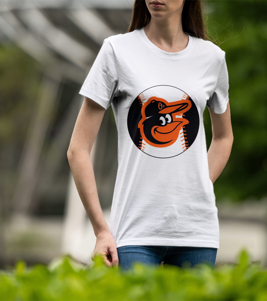 Orioles Baseball Logo Hot Dog Race Fun T-Shirt
