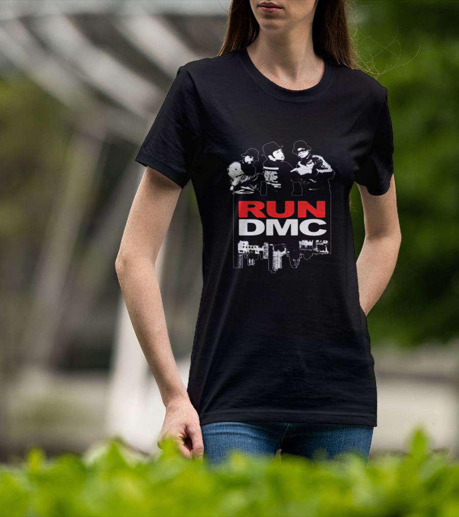 RUN DMC Iconic Hip Hop Group Silhouette And Logo On Storenvy T-Shirt