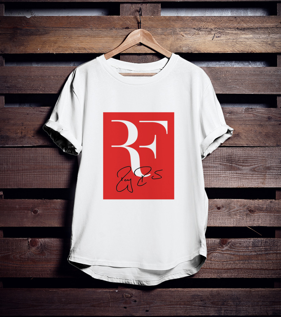 RF Roger Federer Signature Red Background Perfect Tennis T-Shirt