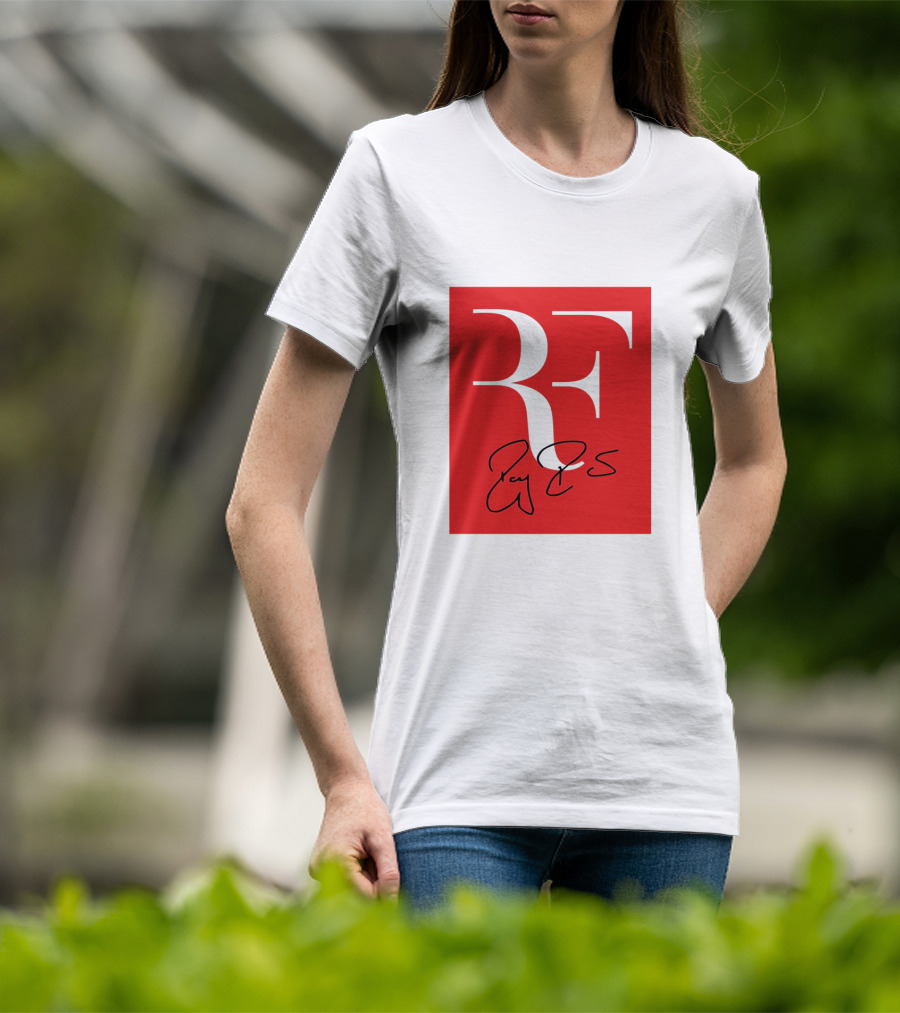 RF Roger Federer Signature Red Background Perfect Tennis T-Shirt