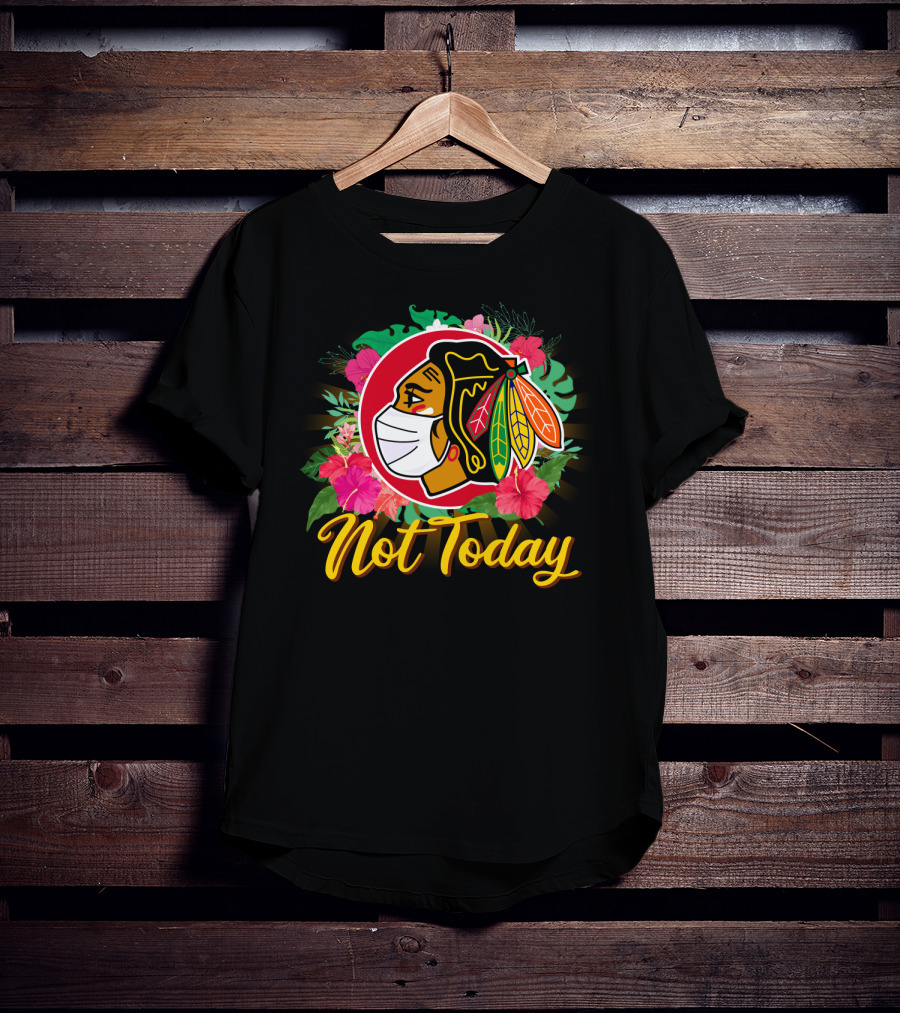 Not Today Masked Indigenous Floral Hockey T-Shirt