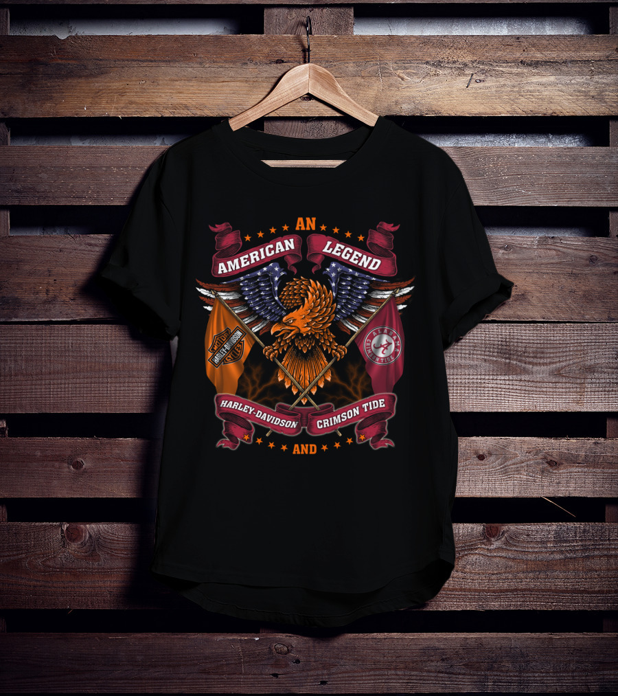 American Legend Harley Davidson Alabama Crimson Tide T-Shirt