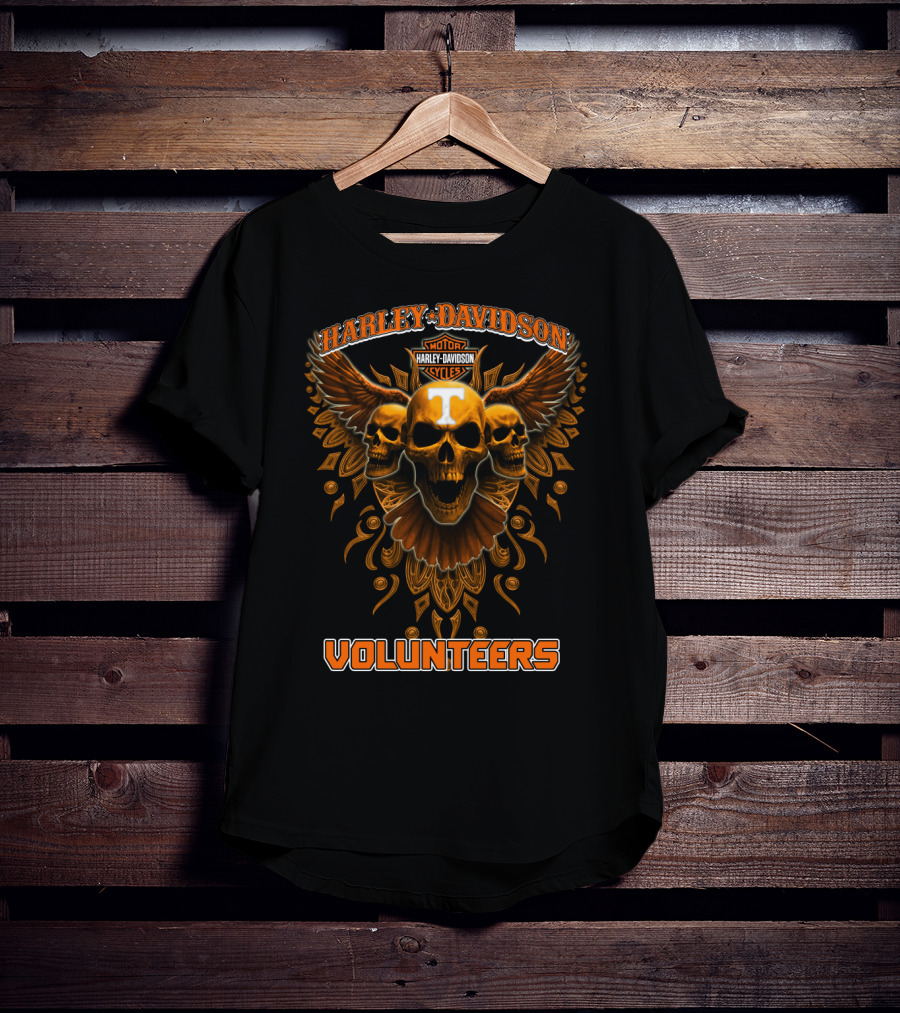 Harley Davidson Motor Cycles Volunteers Tennessee T-Shirt