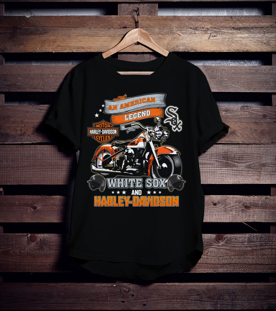 An American Legend White Sox And Harley Davidson T-Shirt