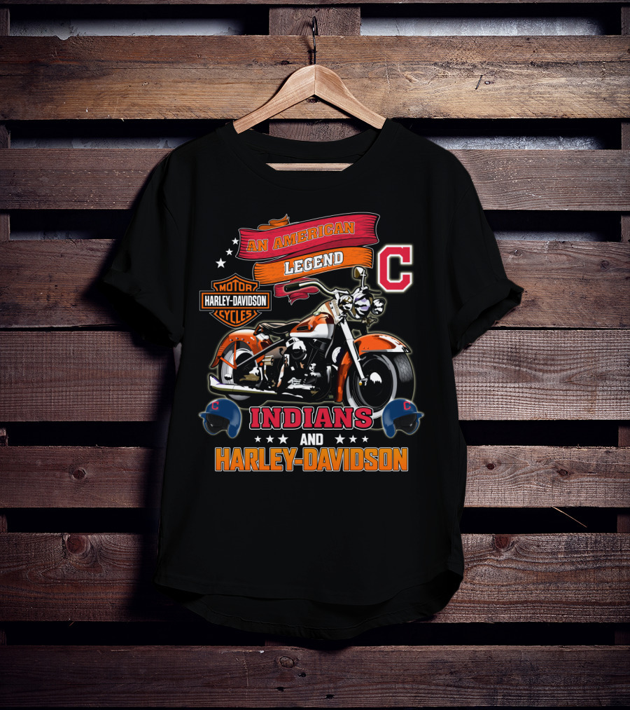 An American Legend Indians And Harley Davidson Motor Cycles C T-Shirt