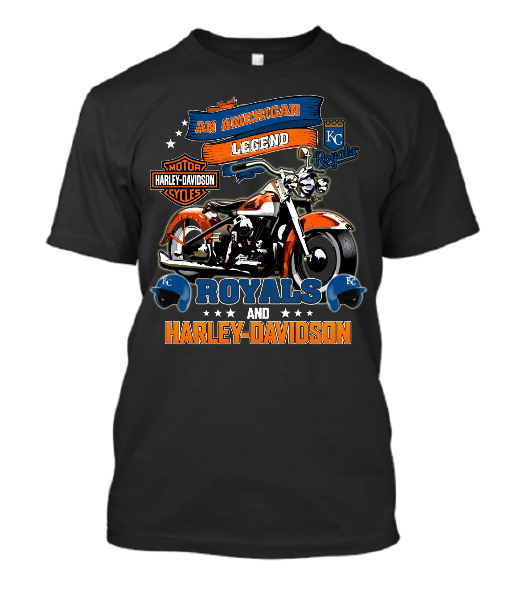 Kansas City Royals And Harley Davidson An American Legend Motorcycle Cycles T-Shirt