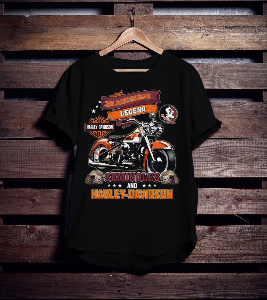 An American Legend Seminoles And Harley Davidson Motor Cycles T-Shirt