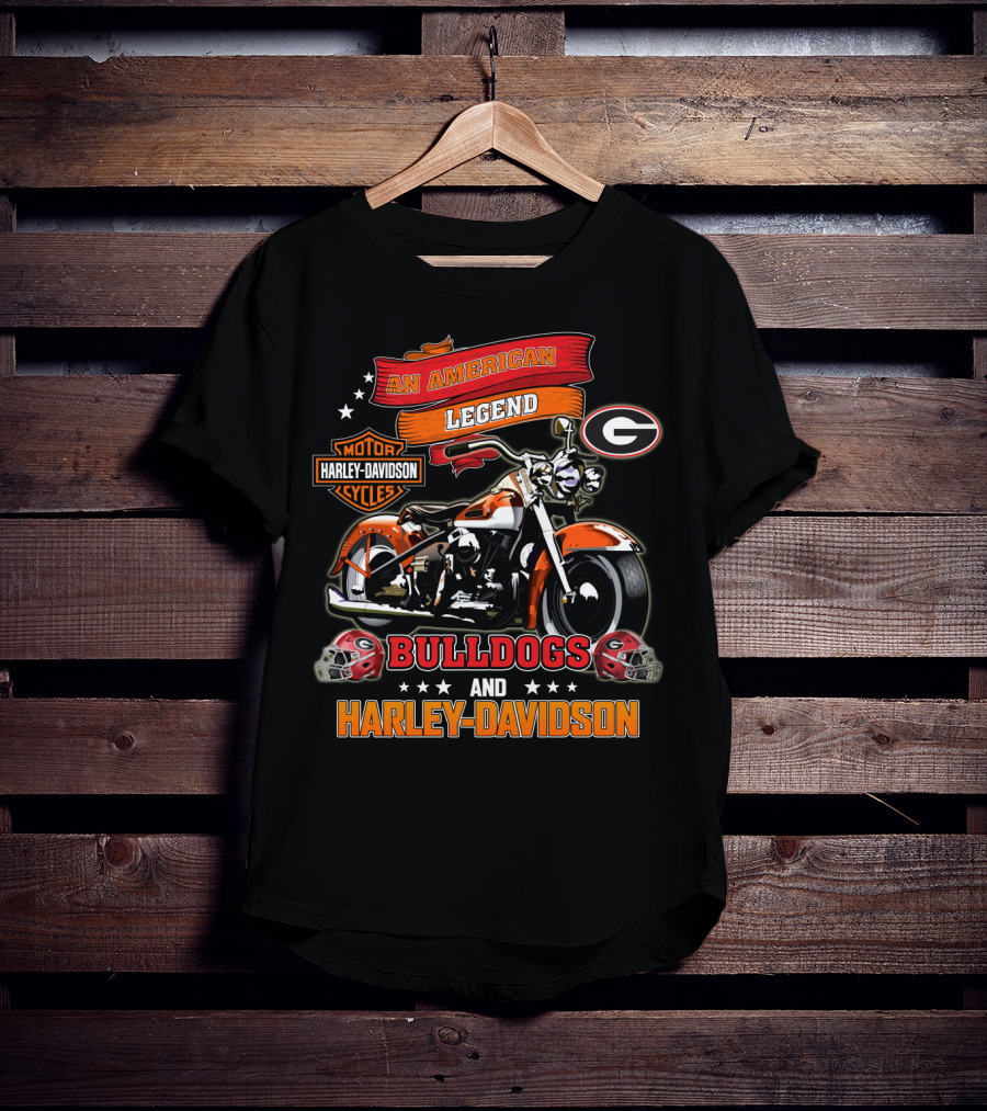 Georgia Bulldogs Harley Davidson An American Legend T-Shirt