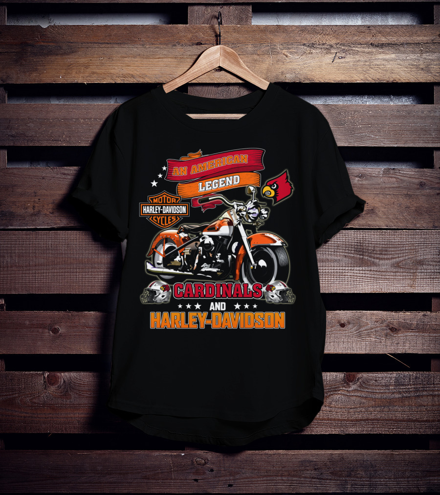 An American Legend Louisville Cardinals And Harley Davidson Cycles T-Shirt