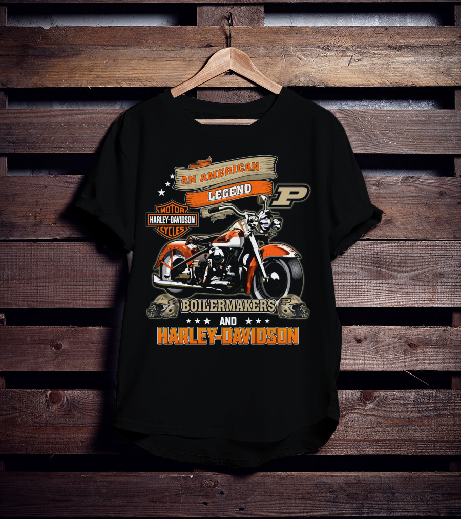 Purdue Boilermakers Harley Davidson An American Legend T-Shirt