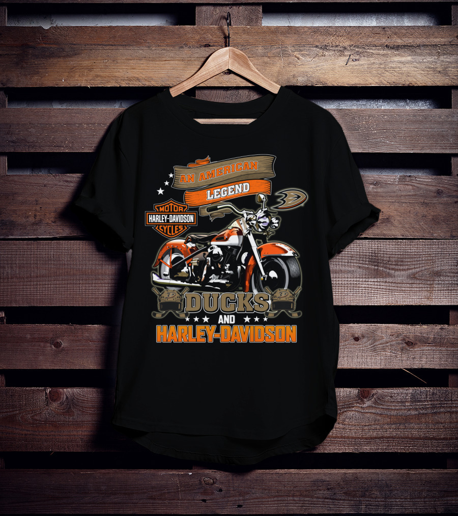 An American Legend Anaheim Ducks And Harley Davidson Nhl T-Shirt