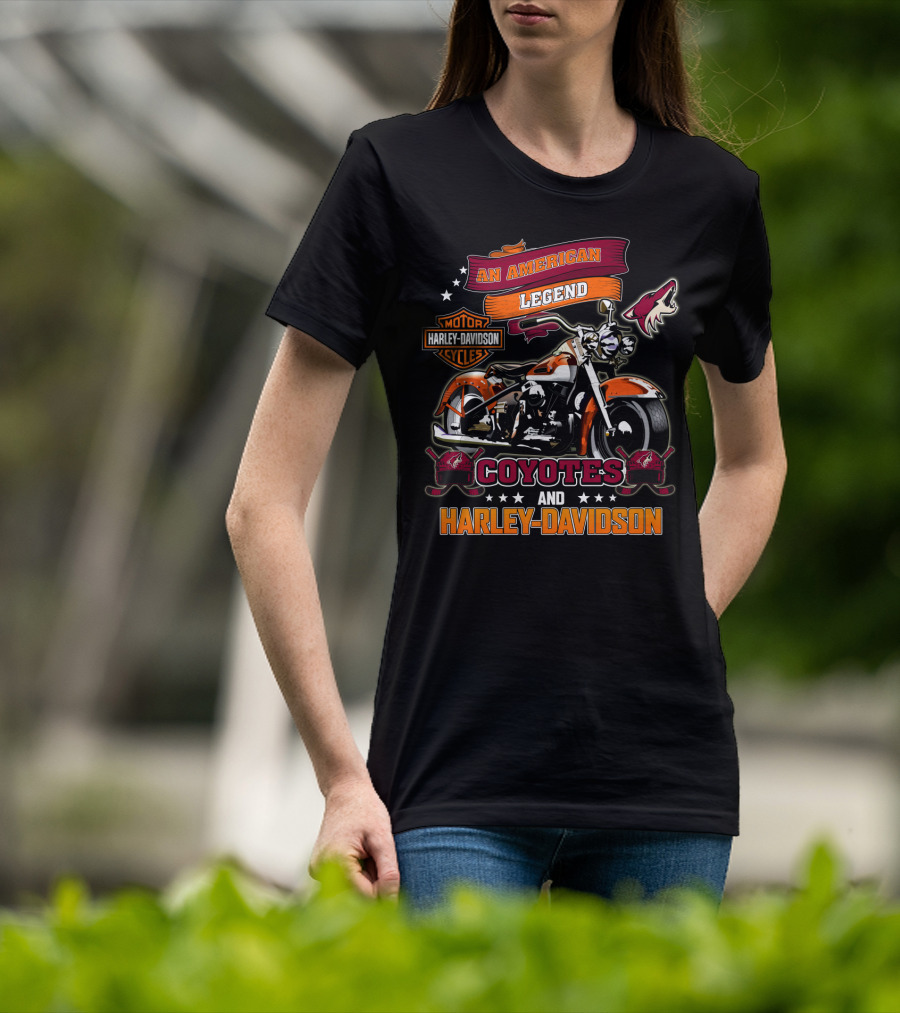 Arizona Coyotes An American Legend Harley Davidson Nhl T-Shirt