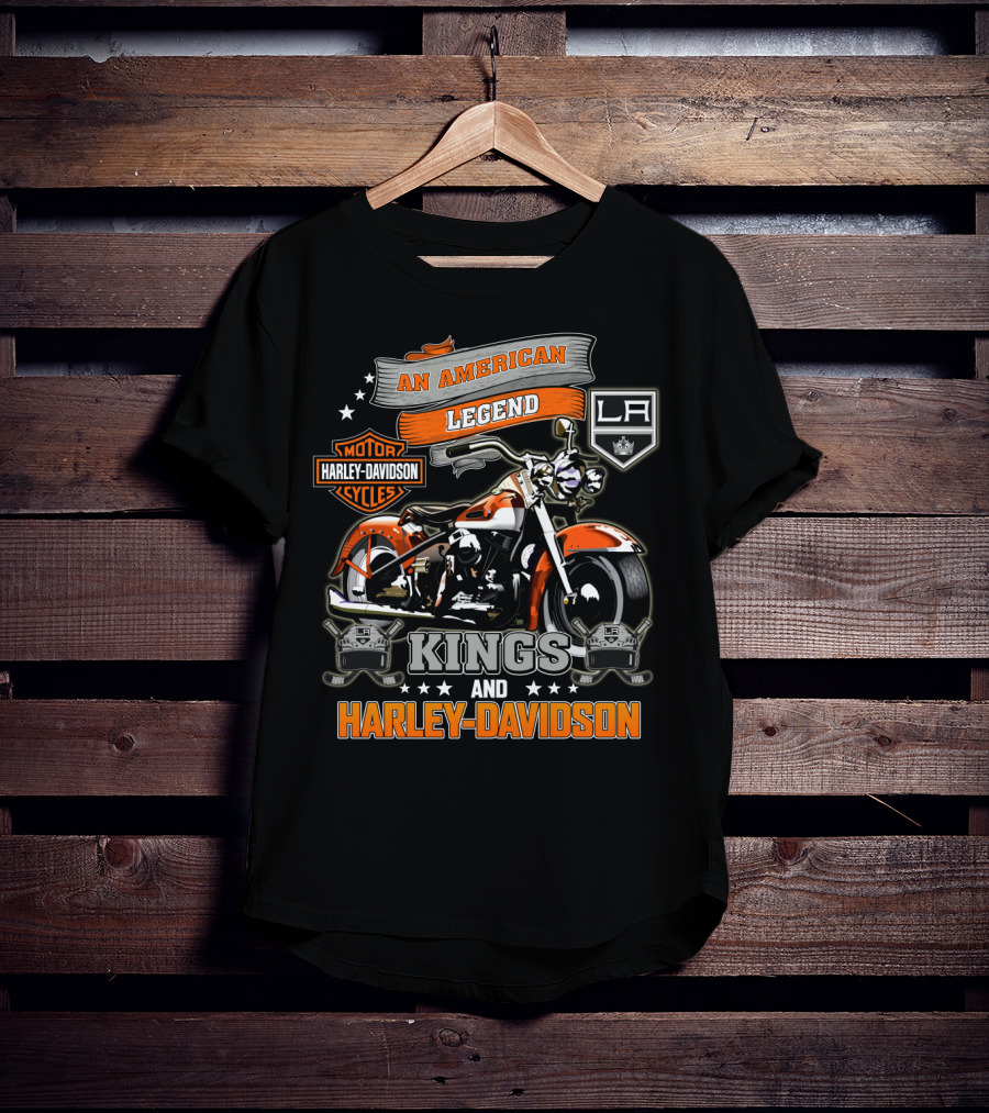 An American Legend La Kings Harley Davidson Motor Cycles T-Shirt