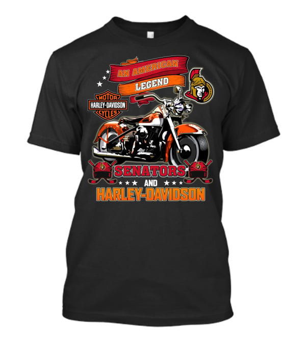 An American Legend Senators Harley Davidson Ottawa Nhl T-Shirt