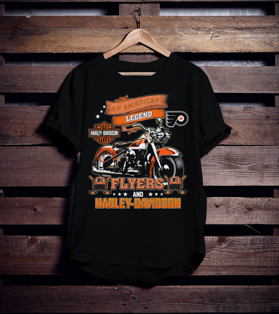 Philadelphia Flyers Harley Davidson An American Legend T-Shirt
