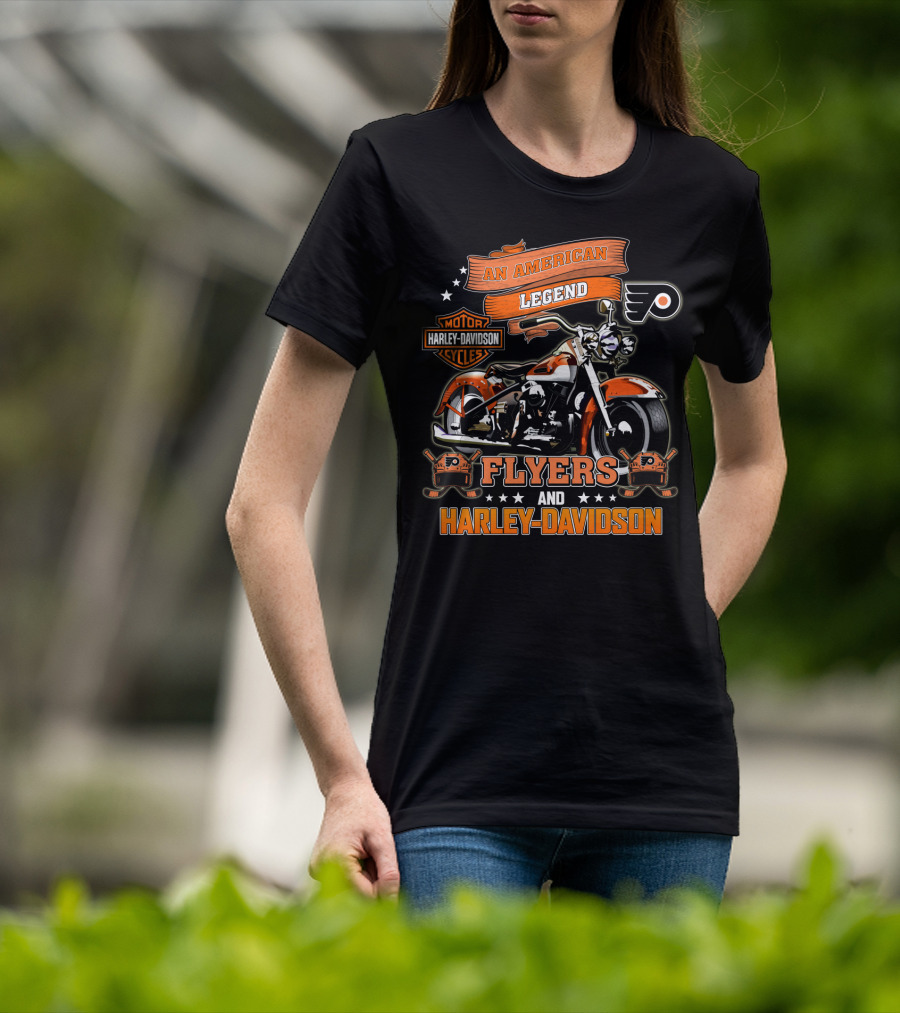 Philadelphia Flyers Harley Davidson An American Legend T-Shirt