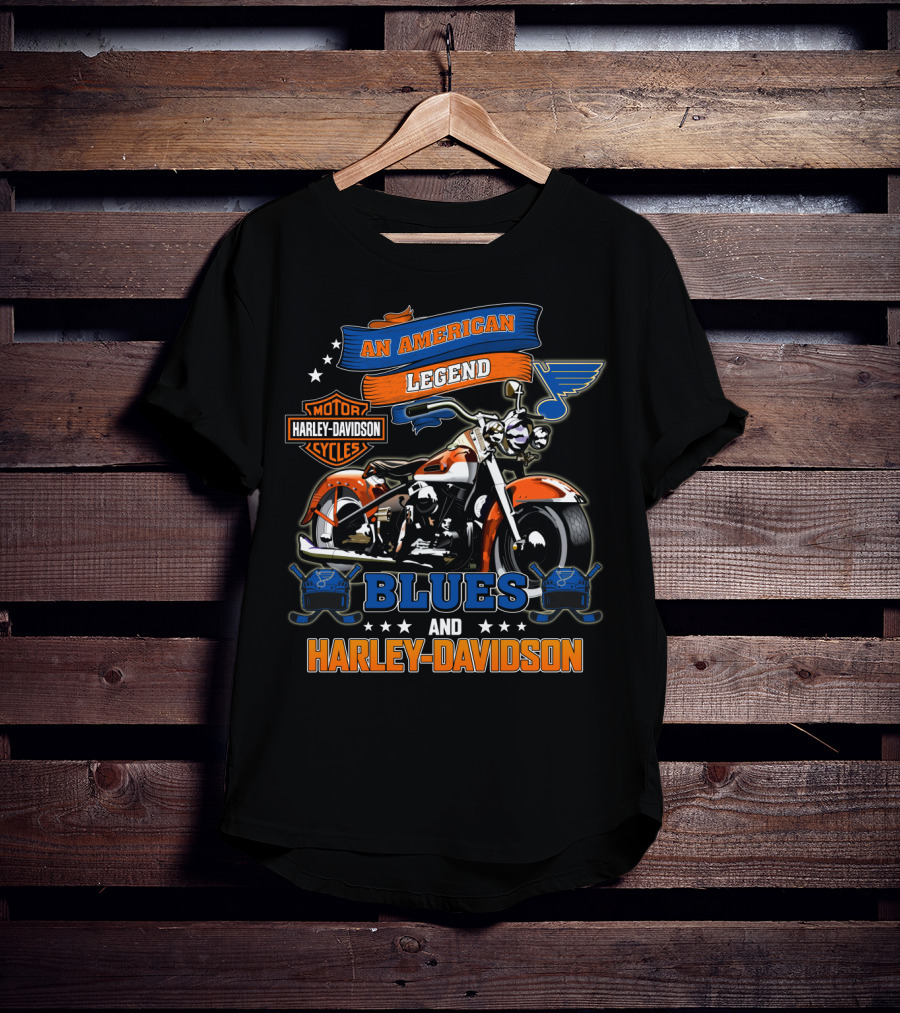 Blues Harley Davidson An American Legend Nhl T-Shirt