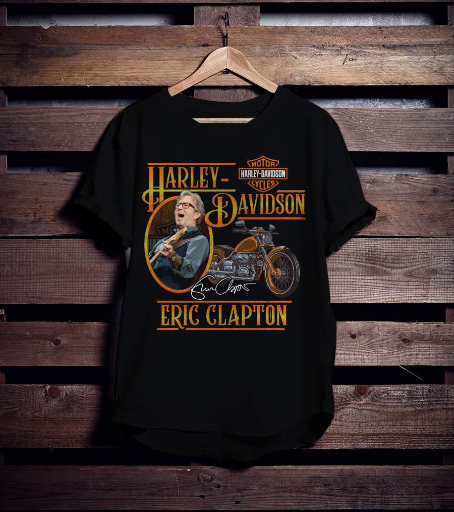 Harley Davidson Eric Clapton Motor Cycles Signature T-Shirt